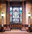 Shrine and memorial window at Freemasons' Hall, London