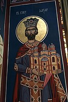 Freska - Sveti knez Lazar, Manastir Krka