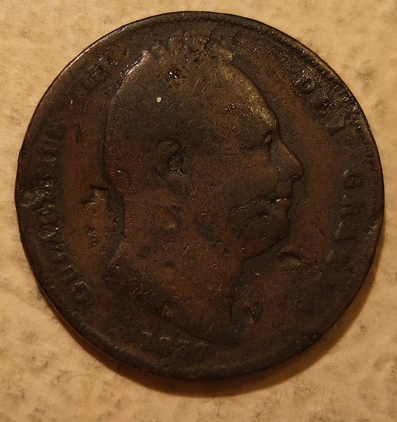 File:GREAT BRITAIN, WILLIAM IV -HALF PENNY 1837 b - Flickr - woody1778a.jpg