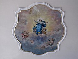 Peinture murale sur le plafond de la nef "Assomption"