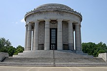 George Rogers Clark National Historical Park marks Clark's victory at Vincennes. George Rogers Clark Memorial in Vincennes, Indiana.jpg