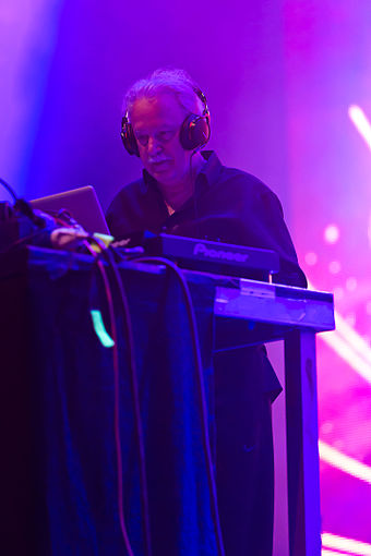 Giorgio Moroder garnered two number-one songs with "Right Here, Right Now" and "Deja Vu". Giorgio Moroder Melt! 2015 01.jpg