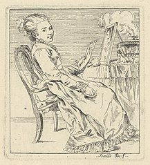 A Seated Young Woman Holding a Letter