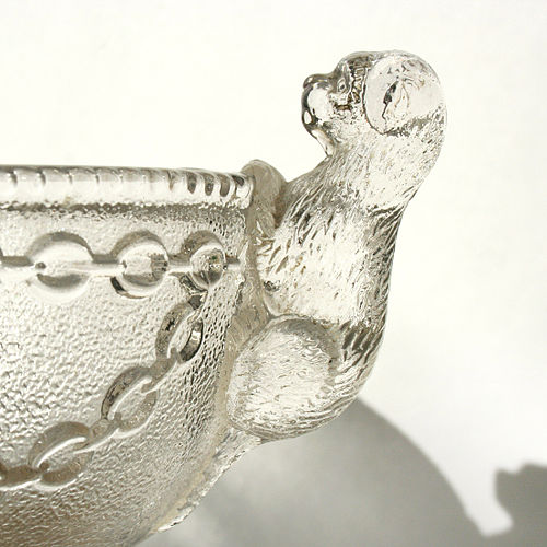 Glass dog - glass sugar bowl 1930's years.jpg