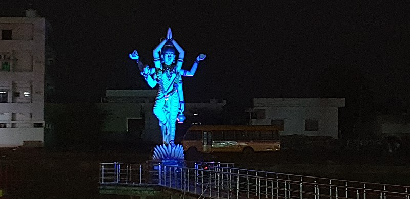 File:Goddess Aparna Devi Statue in Tatiparti.jpg