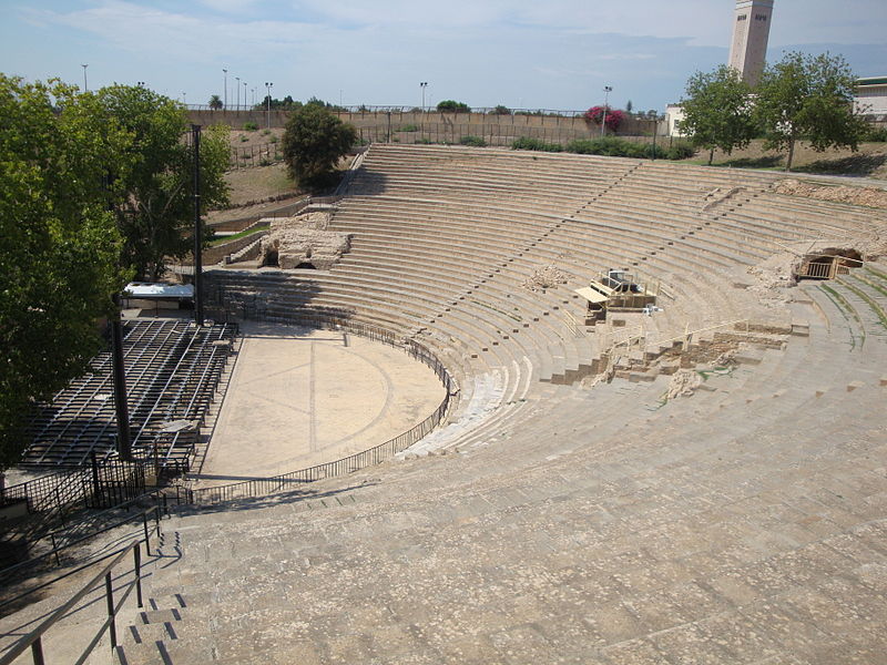 Roman Theatre, Carthage, Tunisia. Scenes from Monty Python's Life of Brian