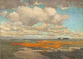 Grenville Redmond.  Campo de papoilas amarelas da Califórnia, 1911