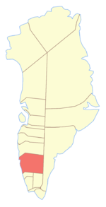 Localización de Nuuk en Groenlandia.
