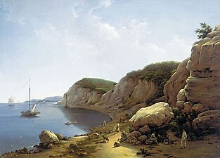 Pemandangan "Pegunungan" Syukeyevo, di Volga, di Kegubernuran Kazan[3] (1840)