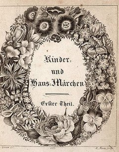 Title page of first volume of Grimms' Kinder- und Hausmärchen (1819) 2nd ed.