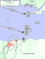 Guadalcanal-Tulagi Objective Area for Allied landings, August 7, 1942.