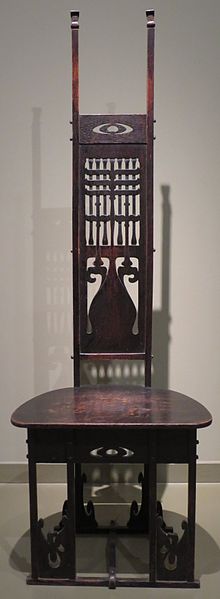 File:Hall chair designed by Charles Rohlfs, c. 1900, oak, LACMA.JPG