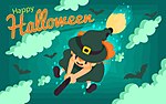 Thumbnail for File:Halloween kid witch poster.jpg