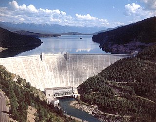 Hungry Horse Dam Dam in Flathead County, near Hungry Horse, Montana, U.S.