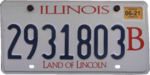 Illinoys 2020 B yuk mashinalari uchun litsenziya plate.png