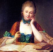 Inconnu, portrait de madame Du Châtelet à sa table de travail, détail (château de Breteuil) -002.jpg