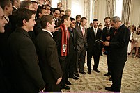 Indiana men's soccer team at the White House 2005-05-13.jpg