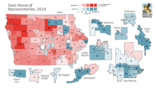 2018 Iowa House of Representatives elections Iowa State House 2018.png