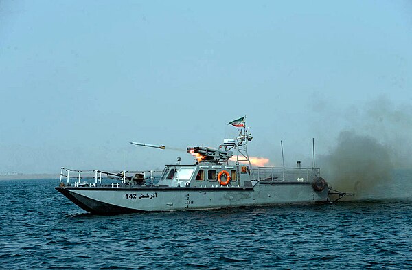 Azarakhsh (142), firing a missile