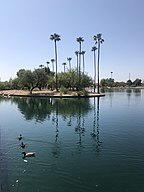 Island in Chaparral Lake Scottsdale Arizona