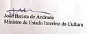 Assinatura de João Batista de Andrade
