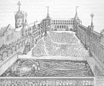 Borggården vid Johan III:s begravning 1592.