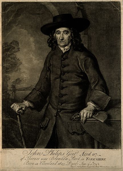 File:John Philips, aged 117. Mezzotint by J. Faber after P. Merci Wellcome V0007263.jpg