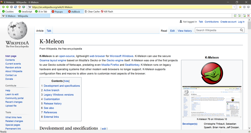 File:K-Meleon 76.5.G on Windows 10.png