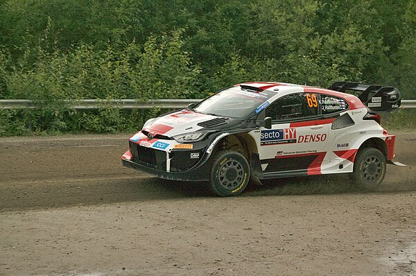 Rovanperä at the 2023 Rally Finland