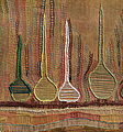 Mariska Karasz, Detail of wall panel "Alchemy", from Craft Horizons
