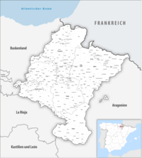 Gemeinden und Gerichtsbezirke in der autonomen Gemeinschaft Navarra