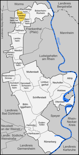 Kaart van Großniedesheim