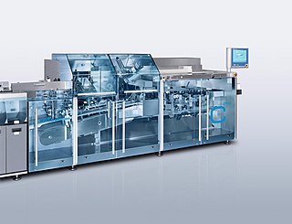 <span class="mw-page-title-main">Cartoning machine</span> Packaging machine that forms cartons