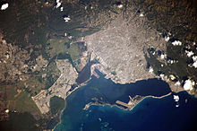 Photo of Kingston taken from the International Space Station Kingston, Jamaica.JPG