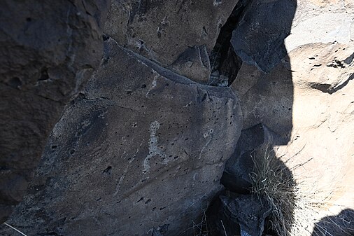 Petroglyphs at La Cieneguilla Petroglyph site, NM