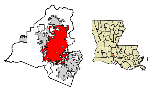 File:Lafayette Parish Louisiana Incorporated and Unincorporated areas Lafayette Highlighted.svg