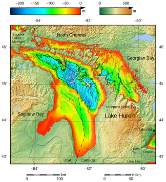 Lake Huron Water Depth Chart