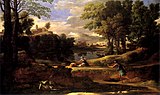 Nicolas Poussin, Landscape with a Man Killed by a Snake, 1648