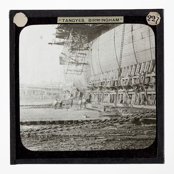 File:Lantern Slide - Tangyes Ltd, Launching of SS Great Eastern, circa 1910.jpg