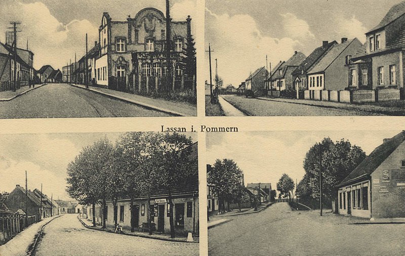 File:Lassan, Pommern - Straßenansichten (Zeno Ansichtskarten).jpg