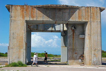 LC-34 today. The plaque (below) is on the rear of the right column. Today the pad is fenced off, preventing visitors from walking beneath the pad or getting close enough to read the memorial plaques. LaunchComplex34.JPG