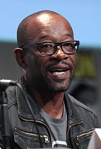 The episode prominently featured Lennie James (pictured) as Morgan Jones in his fifth guest appearance on the television series as well as his integration into the main storyline. LennieJames2015.jpg