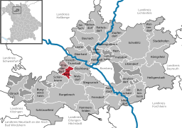 Läget för Lisberg i Landkreis Bamberg