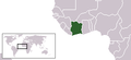 Localização da Costa do Marfim