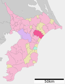 Sanmus läge i Chiba prefektur