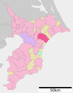Lage Sammus in der Präfektur