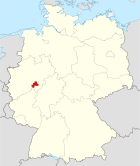 Deutschlandkarte, Position des Kreises Olpe hervorgehoben