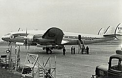 Onnettomuuskoneen kaltainen Air Francen Lockheed Constellation.