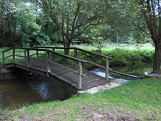 Bridge over the Lossa at Lossaer Schloß (Thallwitz municipality)