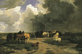 Ménes a zivatarban (1862, olaj, vászon, 126,5x191,5 cm; MNG)